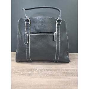 Wilsons Leather Womens Purse Shoulder Bag Tote Magnetic Close Black